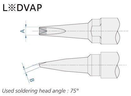 UNIX SOLDERING TIP WITH V-SLOT 