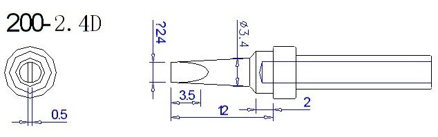 Quick Soldering Tips 9 200-2.4D soldering tip