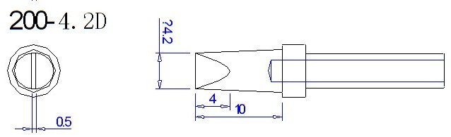Quick Soldering Tips 11 200-4.2D soldering tip